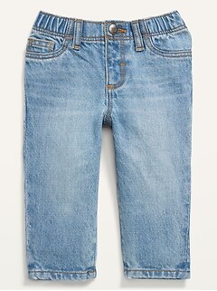 Unisex Loose Light-Wash Jeans for Baby 