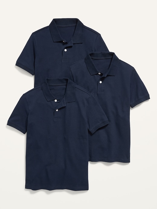 View large product image 1 of 3. School Uniform Polo Shirt 3-Pack for Boys