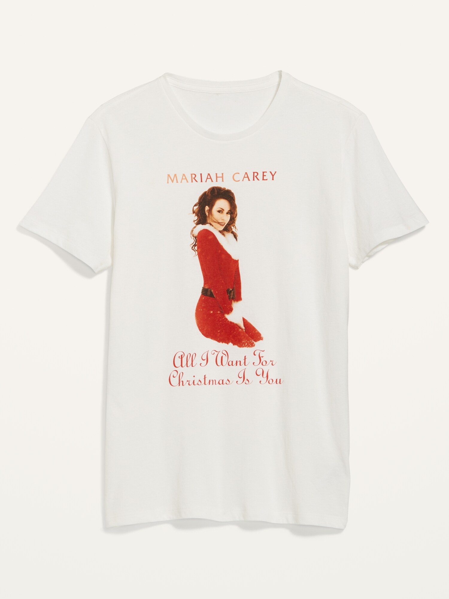 T shirt unisexe imprim Mariah Carey All I Want for Christmas