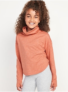 CozeCore Long-Sleeve Funnel-Neck Sweatshirt for Girls