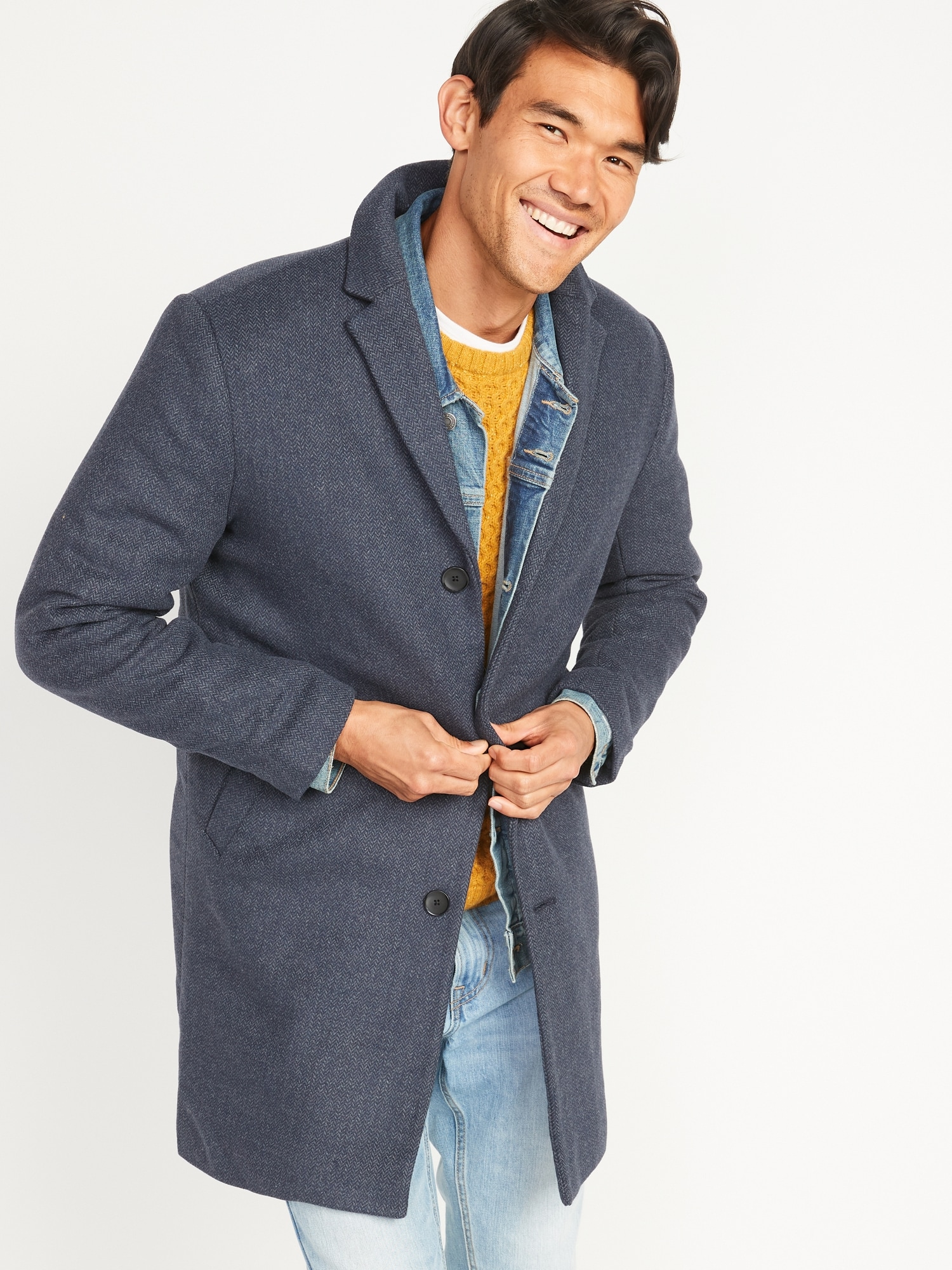 Old navy wool coat cheap mens