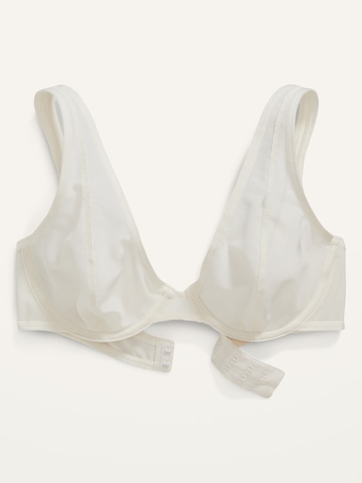 White Plunge Bra with Interchangable White Skinny Sheer - I Am More  Scarsdale