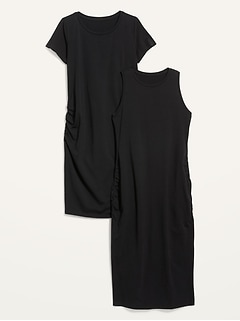 Maternity 2-Pack Jersey-Knit Bodycon Dress