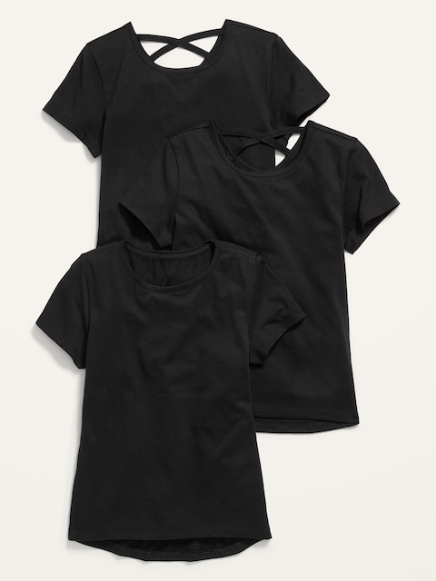 Softest Short-Sleeve T-Shirt Variety 3-Pack for Girls