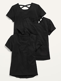 Image number 1 showing, Softest Short-Sleeve T-Shirt Variety 3-Pack for Girls