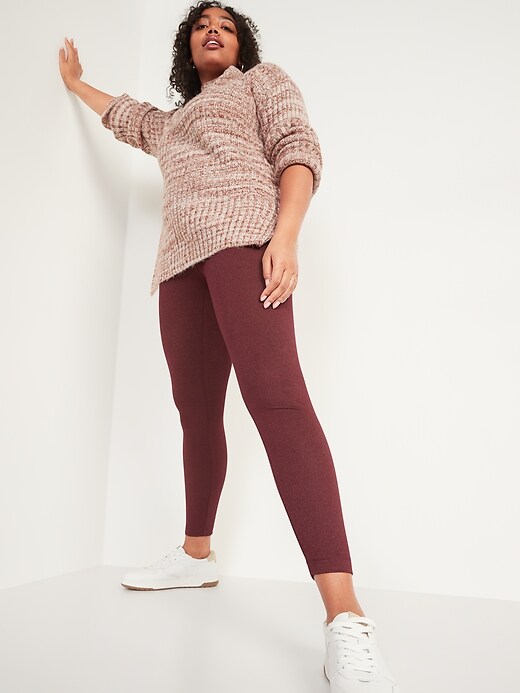 Image number 3 showing, High-Waisted Sparkle-Knit Ankle Leggings for Women
