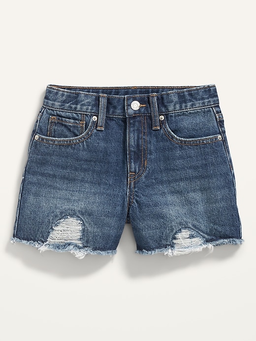 Old Navy High-Waisted Frayed-Hem Jean Shorts for Girls. 1