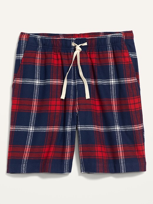 View large product image 2 of 2. Matching Plaid Flannel Pajama Shorts -- 7.5-inch inseam