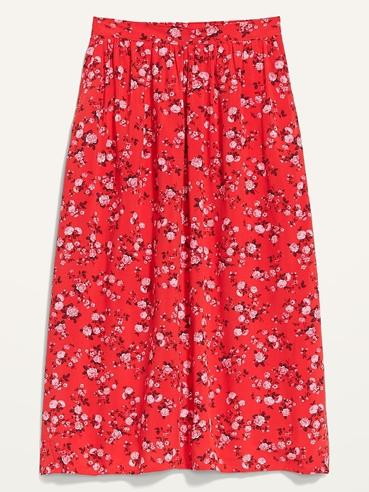 Image number 3 showing, High-Waisted Floral-Print Midi Swing Skirt for Women
