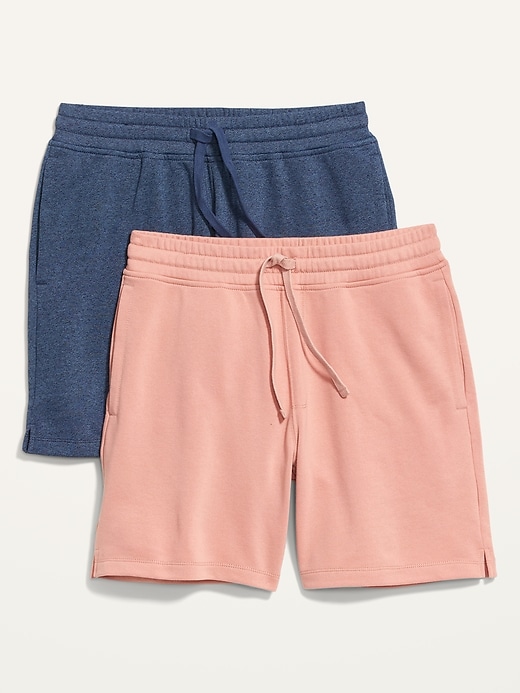 Navy Pink Sweatshorts French Terry Sweat Shorts 2-Pack -- 7-inch