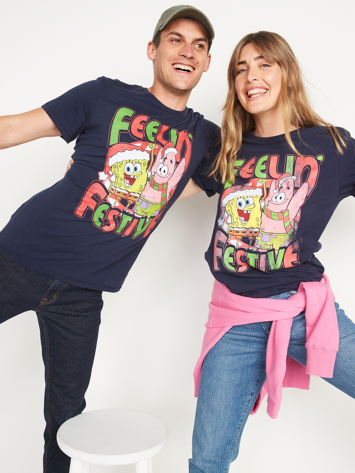 Spongebob Squarepants™ Feelin Festive Gender Neutral T Shirt For Adults Old Navy 9560