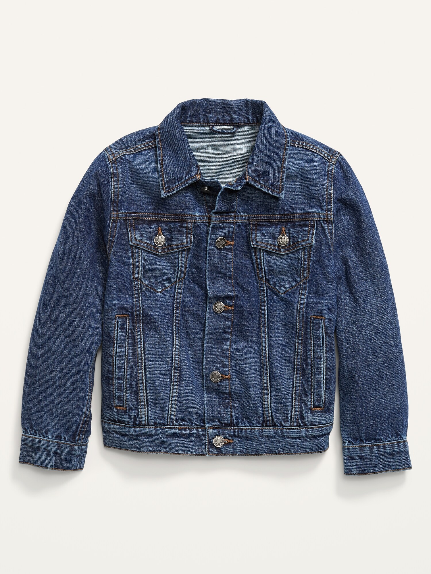 Old Navy Gender-Neutral Cotton Non-Stretch Jean Jacket for Kids blue. 1