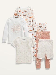 Unisex 6-Piece Pajama Set for Toddler & Baby