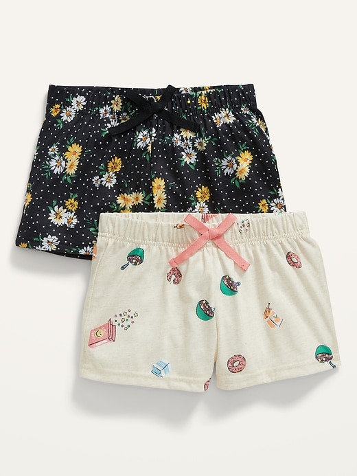 2-Pack Printed Jersey-Knit Pajama Boxer Shorts for Girls