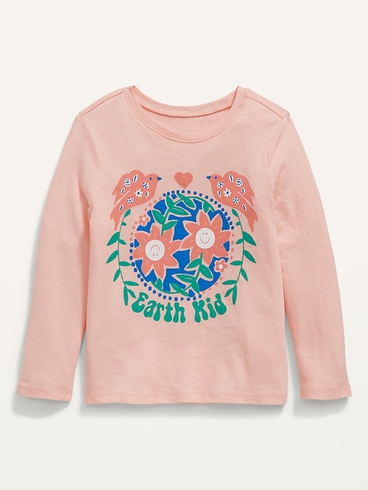 Old Navy Graphic Long Sleeve T Shirt For Toddler Girls   Cn28259582 