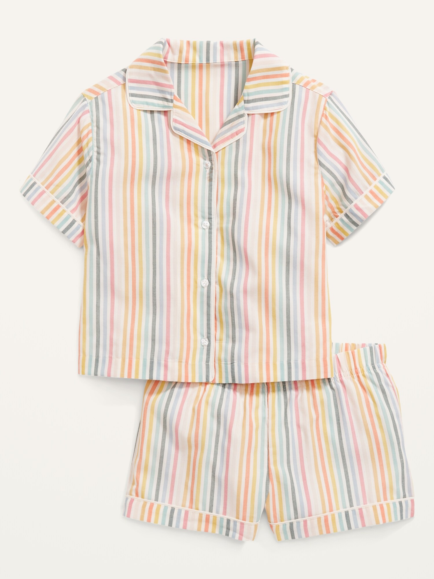 Patterned Poplin Pajama Shorts Set for 