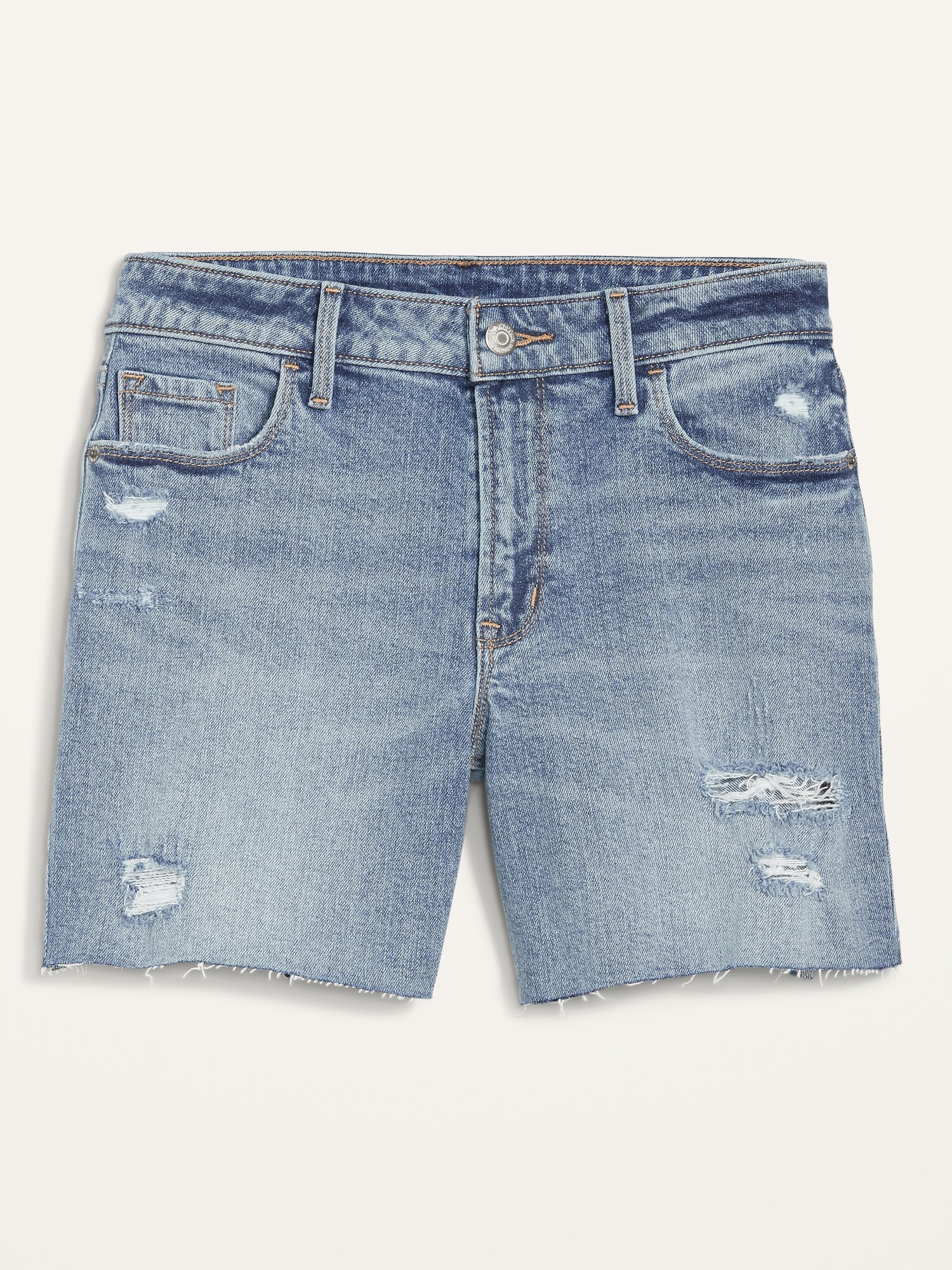 Mid-Rise Cut-Off Jean Shorts for Women 