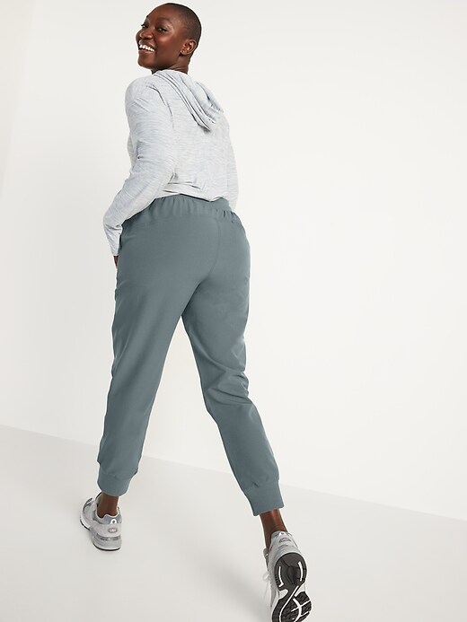 Image number 2 showing, High-Waisted StretchTech Water-Resistant Cropped Jogger Pants for Women
