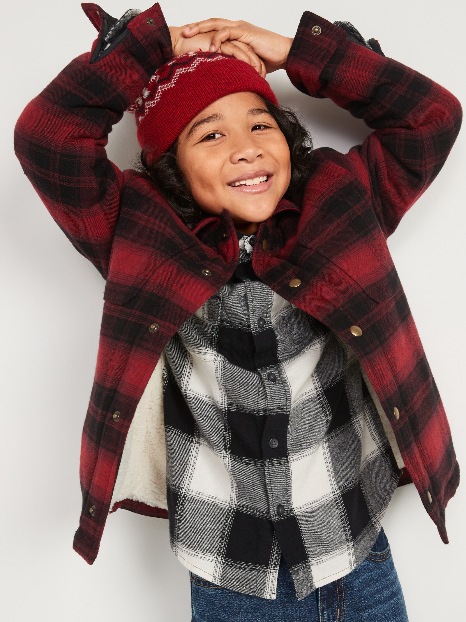 old navy buffalo plaid jacket