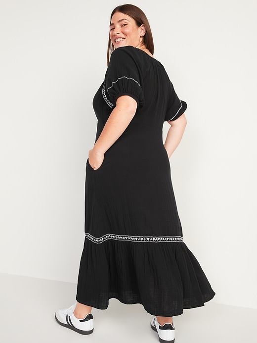 Image number 8 showing, Crinkle-Crepe Maxi Swing Dress for Women