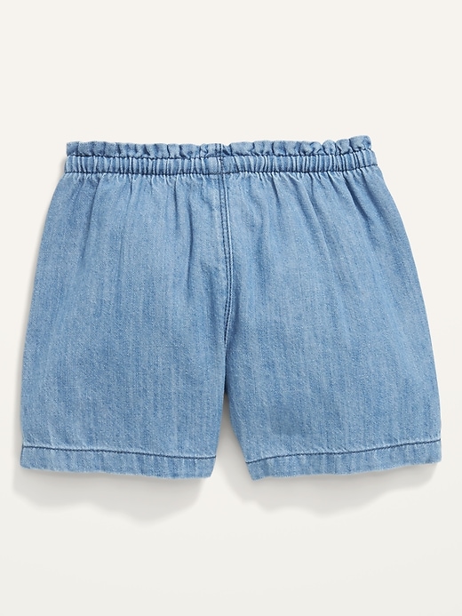 View large product image 2 of 2. Chambray Pull-On Shorts for Toddler Girls
