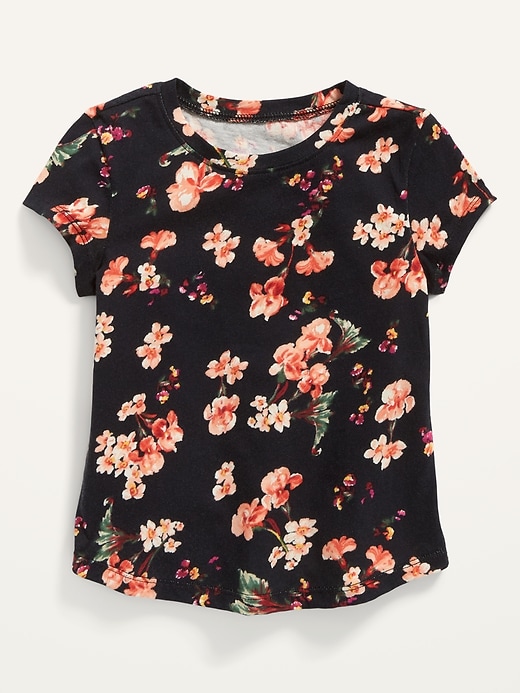 Printed Short Sleeve T Shirt For Toddler Girls Old Navy   Cn28287908 