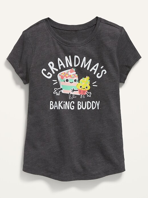 Old Navy "Grandma's Baking Buddy" Graphic T-Shirt for Toddler Girls. 1