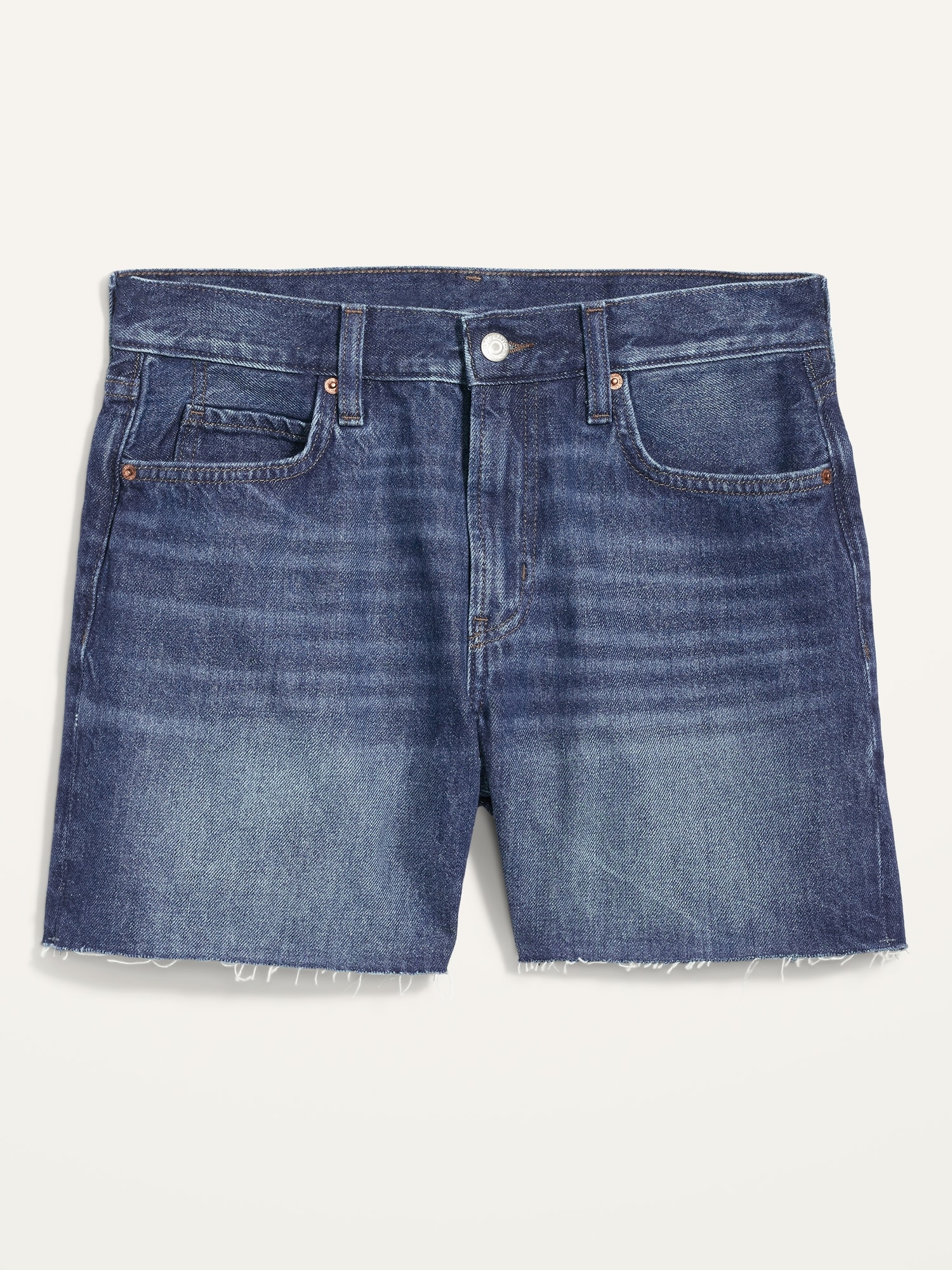 Non-Stretch Cut-Off Jean Shorts 
