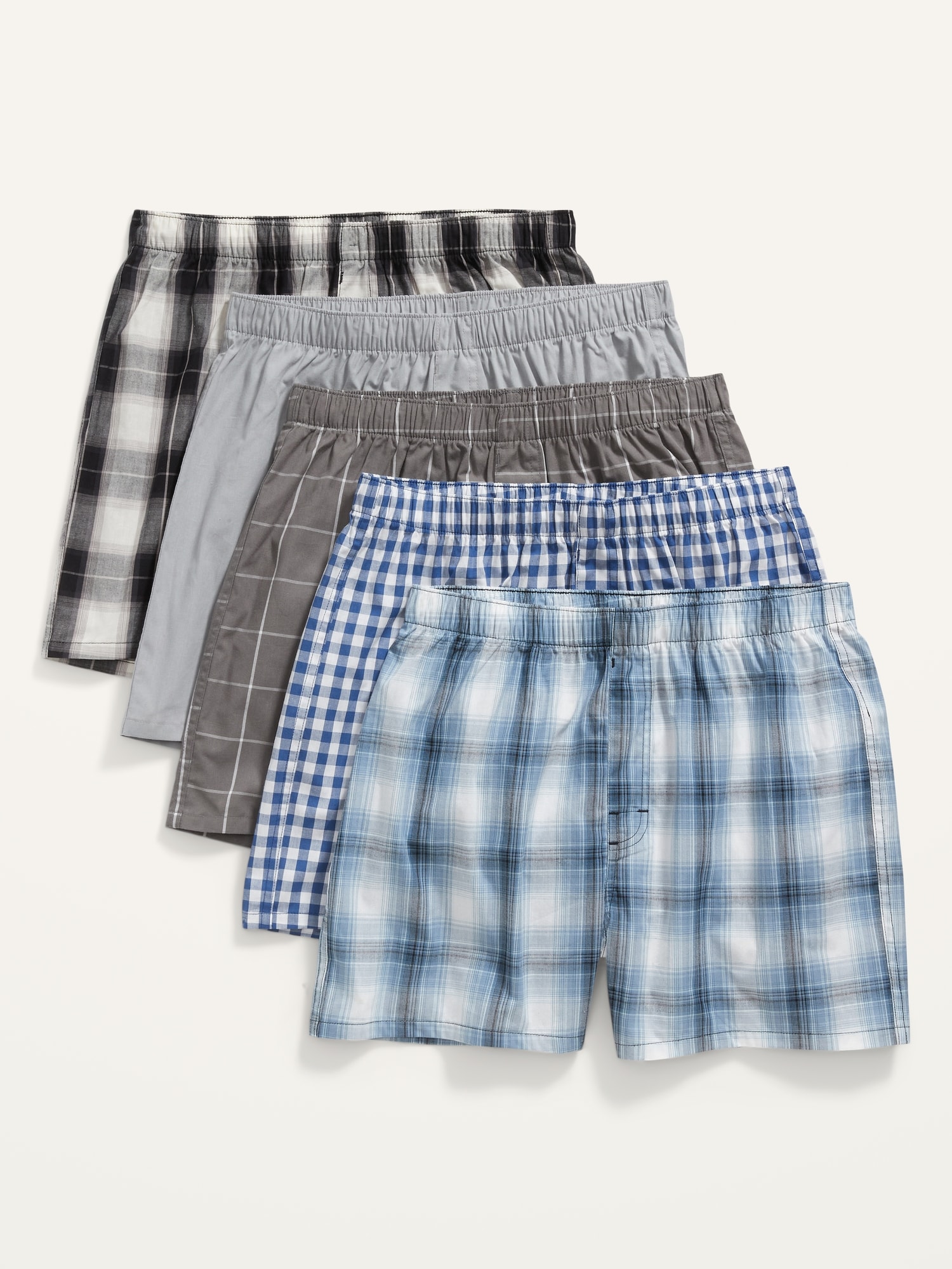 Old Navy Soft-Washed Boxer Shorts 5-Pack for Men -- 3.75-inch inseam multi. 1