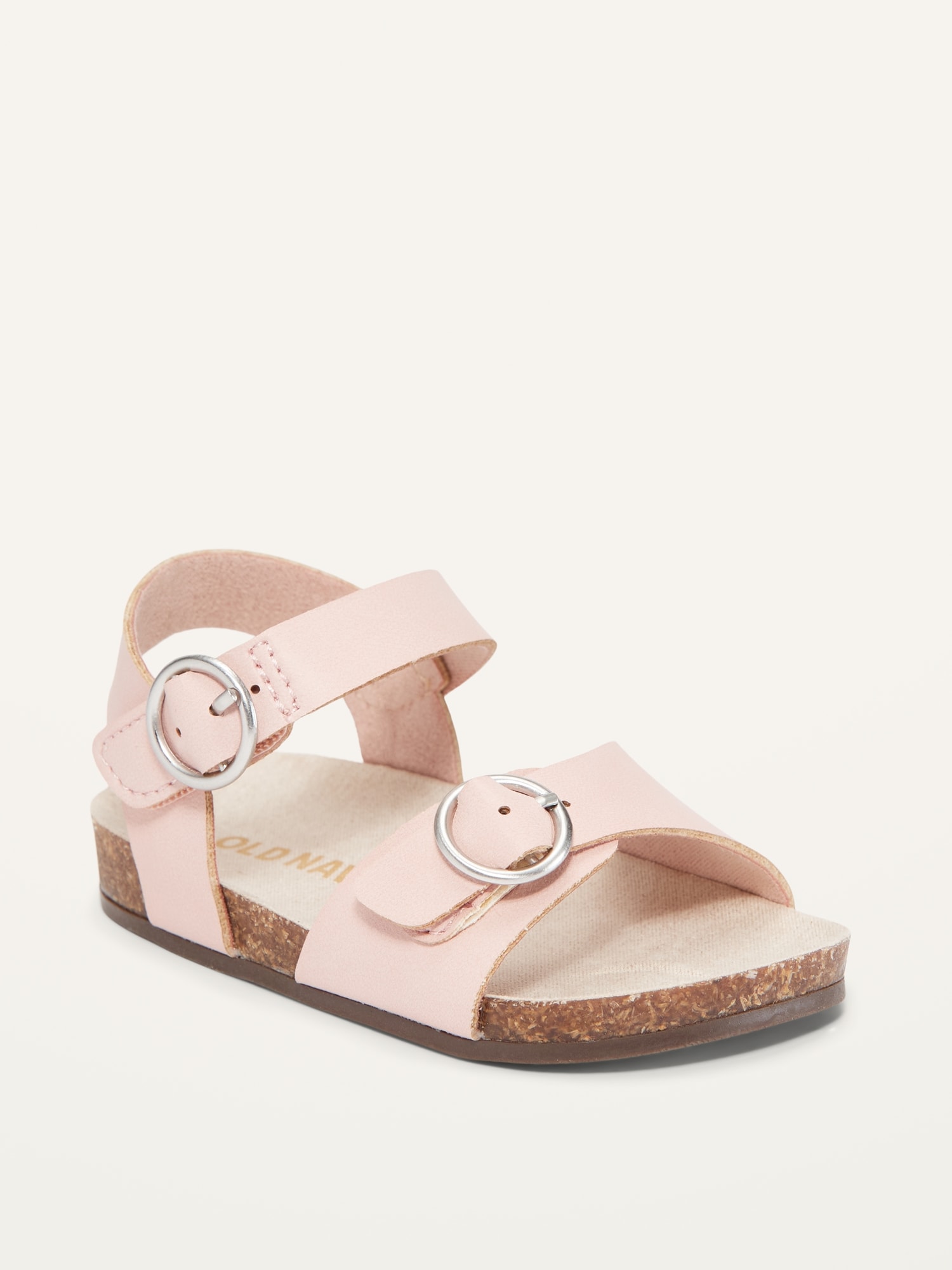 Faux-Leather Double-Buckle Sandals for Baby