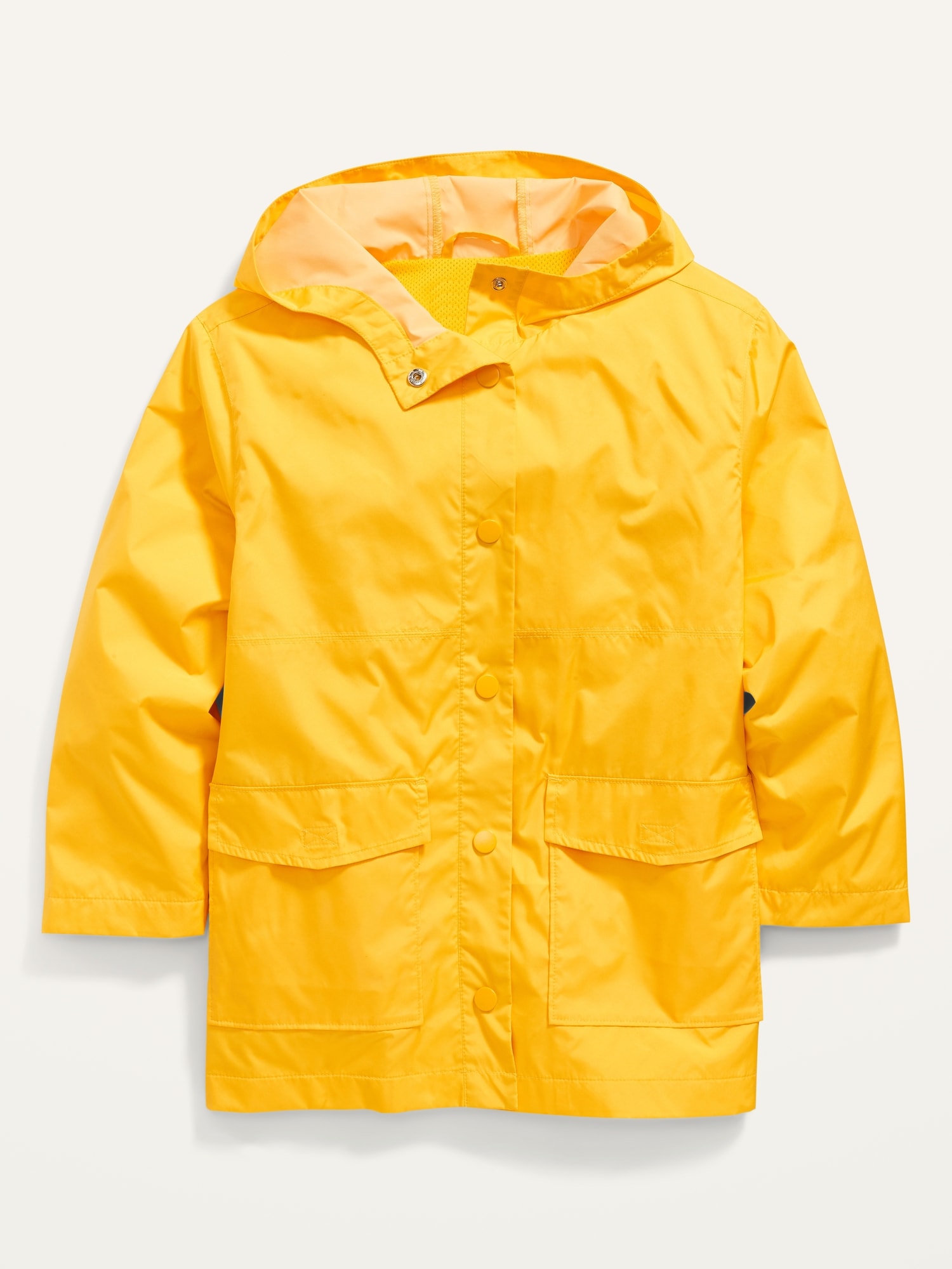 old navy yellow raincoat