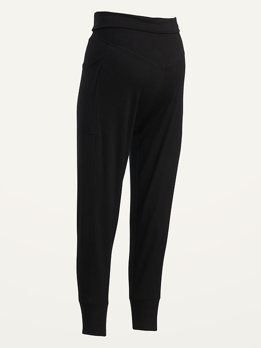 Maternity Rollover-Waist French Terry Live-In Jogger Sweatpants