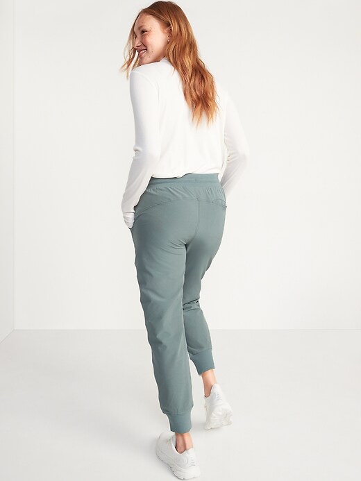Image number 6 showing, High-Waisted StretchTech Water-Resistant Cropped Jogger Pants for Women