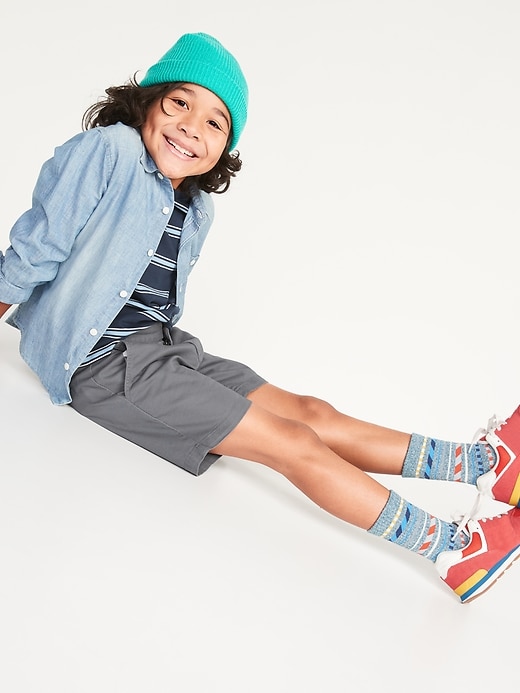 Built-In Flex Straight Twill Shorts for Boys (At Knee) - Old Navy