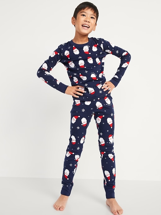 Children's Cotton Pajamas Santa PJs Jammies Set – Knotty Kid