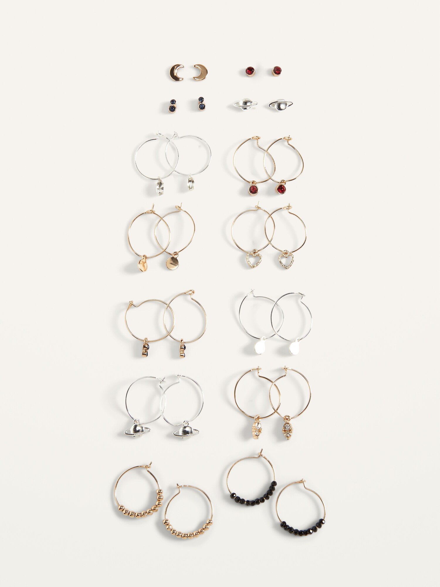 Hoop Earrings & Stud Earrings Variety 14Pack for Women Old Navy