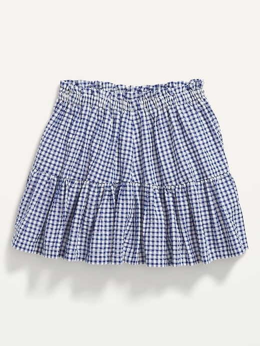 Gingham Seersucker Swing Skirt for Toddler Girls