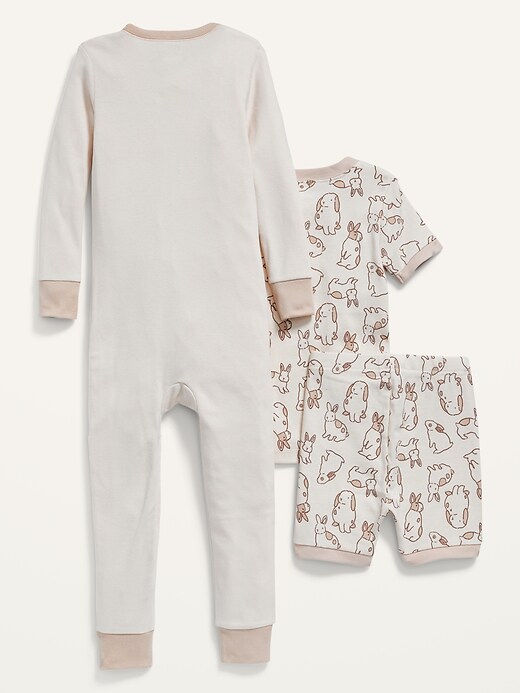 Unisex 3 Piece Pajama Set for Toddler Baby