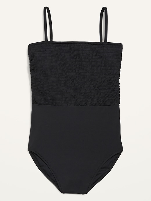 Image number 4 showing, Smocked Bandeau One-Piece Swimsuit