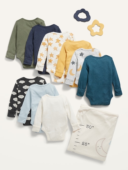 View large product image 2 of 3. Unisex 12-Piece Grow-With-Me Milestone Layette Gift Set for Baby