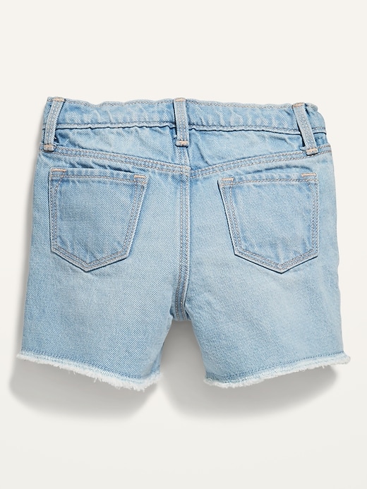 Light-Wash Ripped Jean Cut-Off Shorts for Toddler Girls