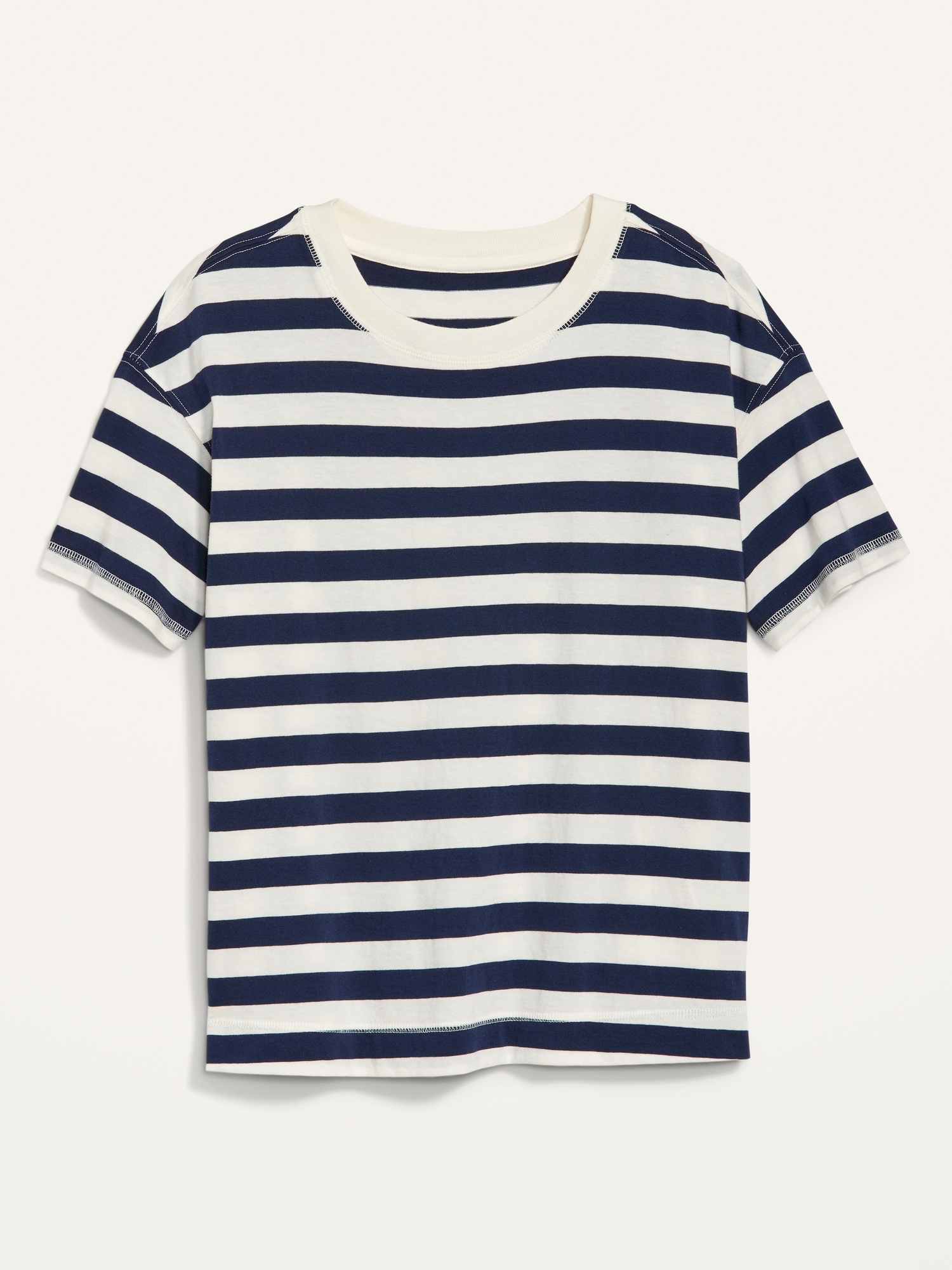 old navy black white striped shirt