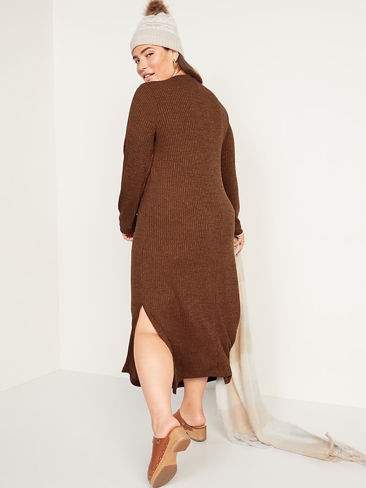 Rib-Knit Long-Sleeve Maxi Shift Dress | Old Navy