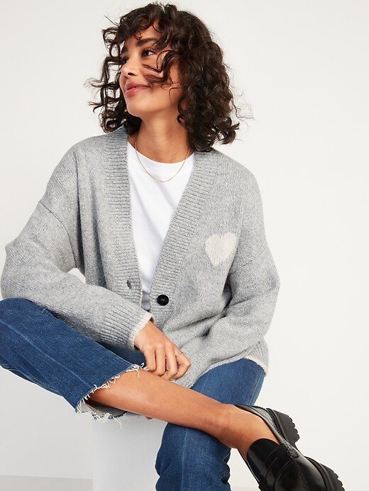 Image number 3 showing, Slouchy Cardigan Sweater for Women