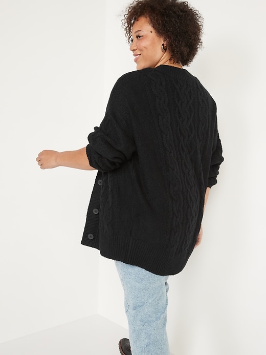 Black slouchy cardigan hotsell