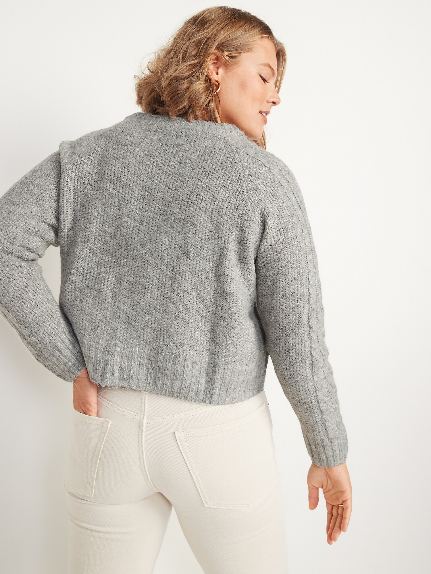 cropped cable knit