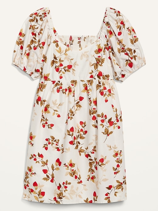 Image number 4 showing, Puff-Sleeve Fit & Flare Printed All-Day Mini Dress