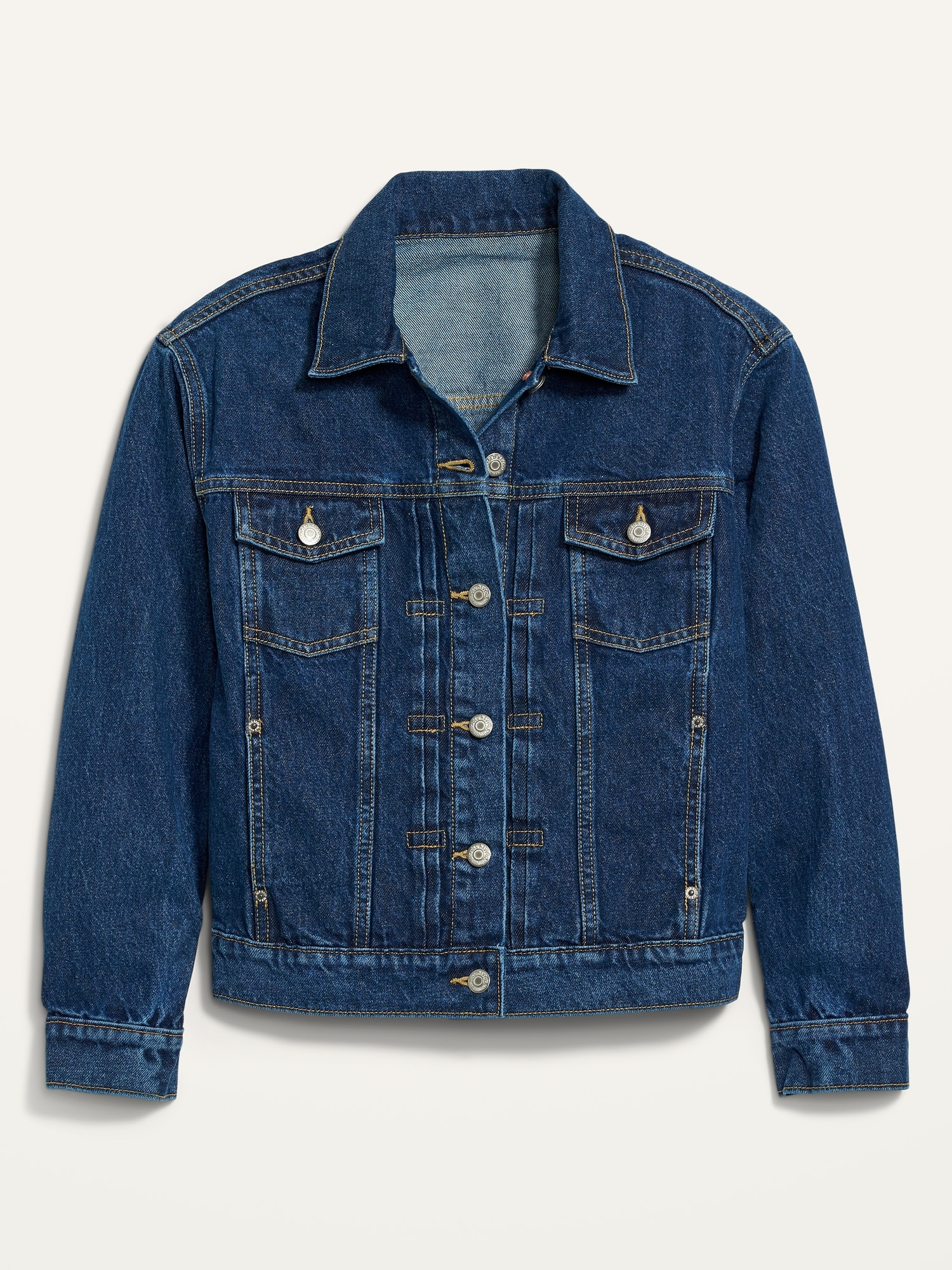 Dark-Wash Classic Jean Jacket for Women 