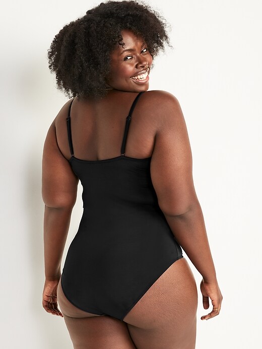Image number 8 showing, Smocked Bandeau One-Piece Swimsuit