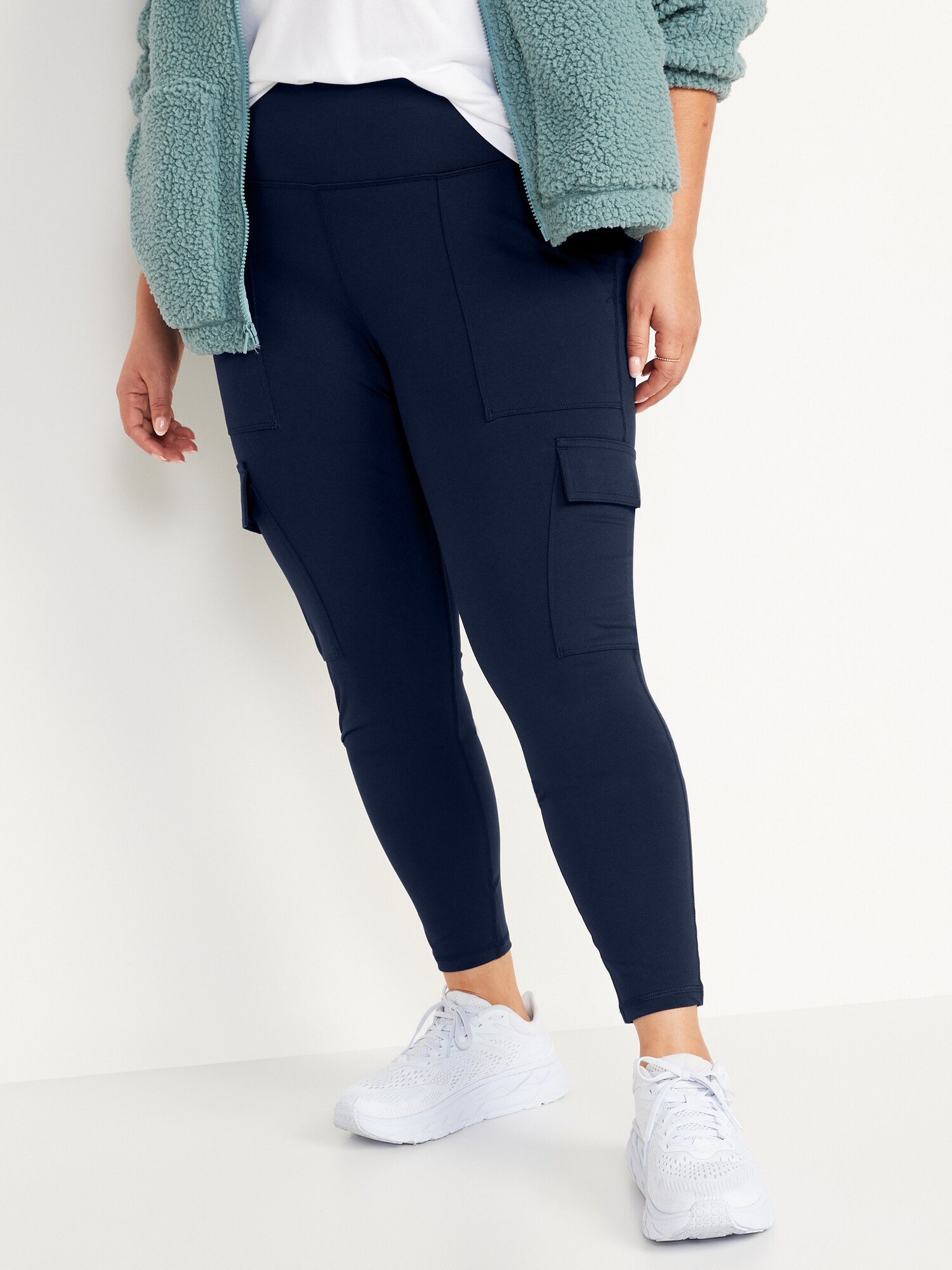 HighWaisted PowerPress Cargo 7/8Length Leggings for Women Old Navy